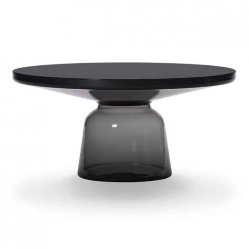Round Glass Coffee Table Set