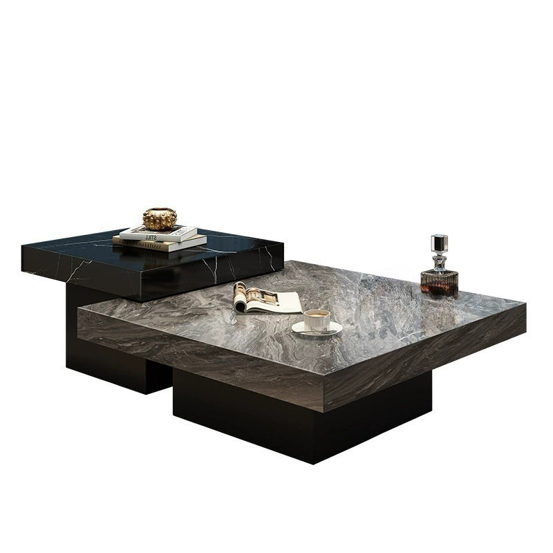 High and Low Combination Square High-End Coffee Table Modern Simple