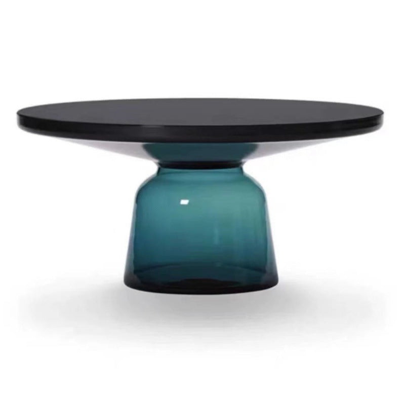 Round Glass Coffee Table Set