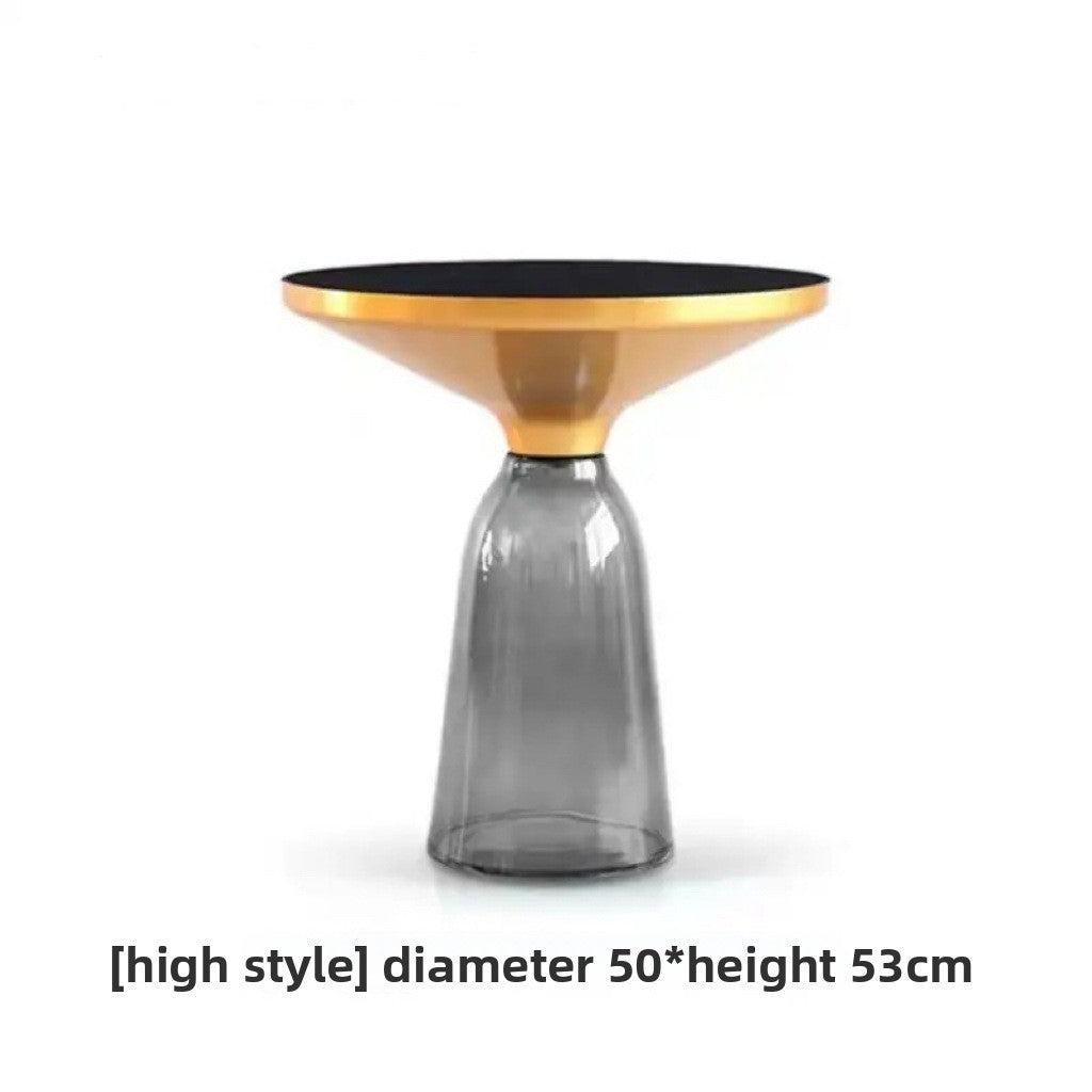 Round Glass Coffee Table Set